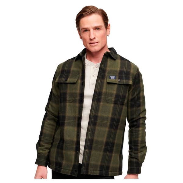 Superdry Överskjorta Wool Miller Grönt XL Man