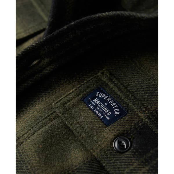 Superdry Överskjorta Wool Miller Grönt XL Man