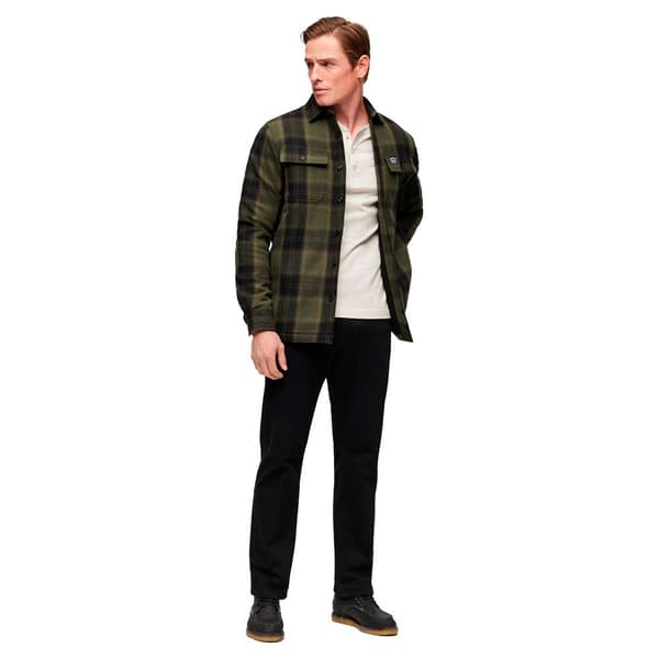 Superdry Överskjorta Wool Miller Grönt XL Man