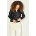 Miniatyrbillede 4 af 7: Jack & Jones Læderjakke Gail Faux Biker Sort XL Kvinde