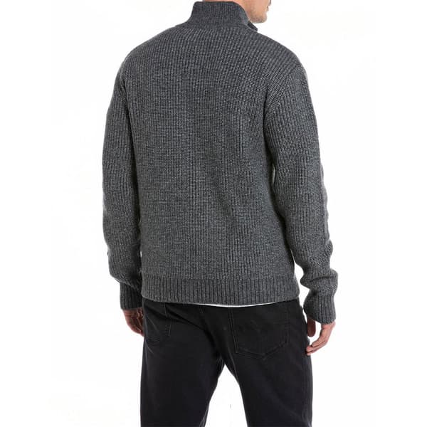 Replay Sweater Med Fuld Lynlås Uk2510.000.g23274 Grå M Mand