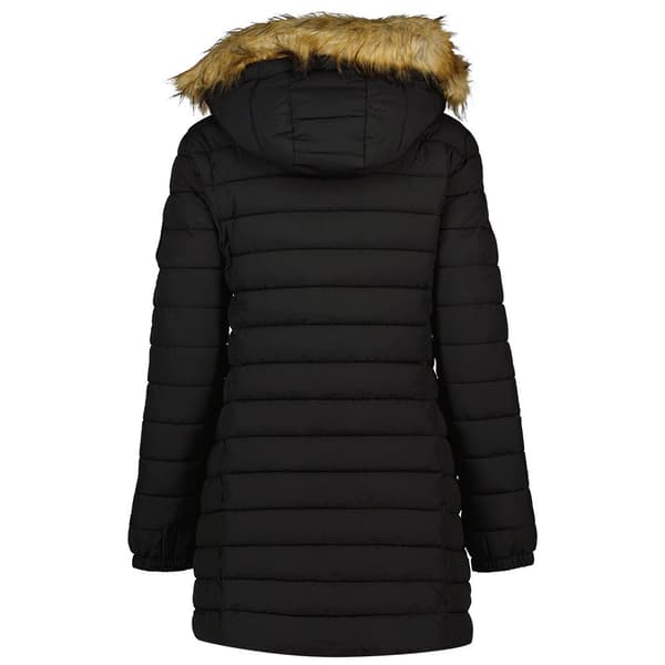 Superdry Pufferjacka Fuji Mid Length Svart S Kvinna