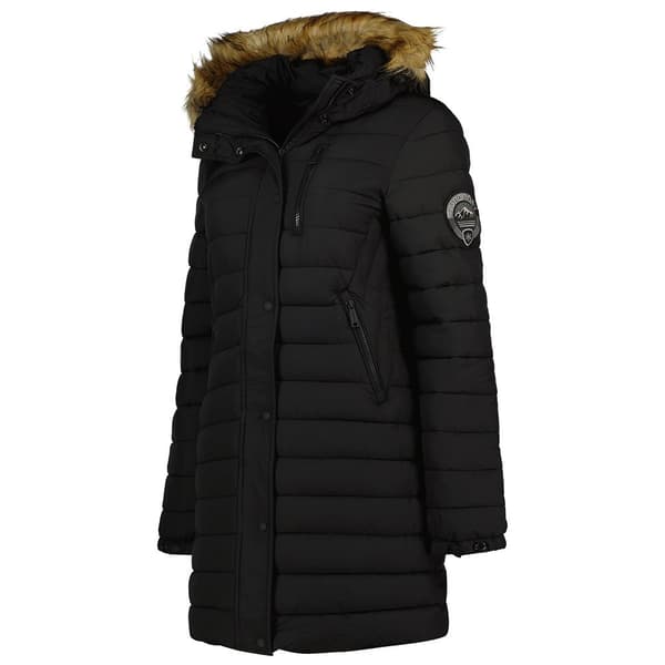 Superdry Pufferjacka Fuji Mid Length Svart S Kvinna