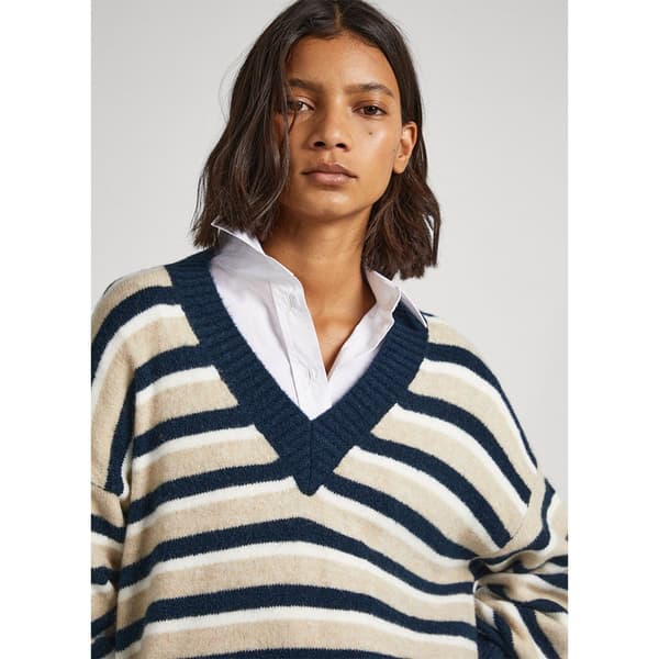 Pepe Jeans Tröja Med V-ringning Debbie Flerfärgad S Kvinna