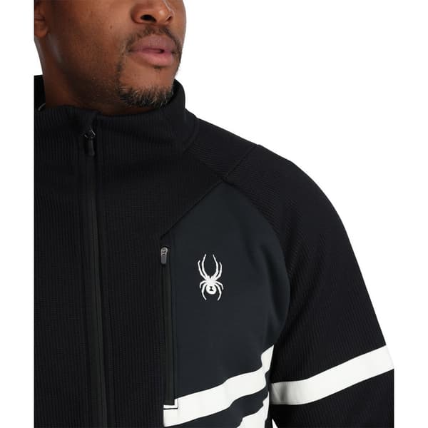 Spyder Täysin Vetoketjullinen Fleece Wengen Bandit Musta L Mies
