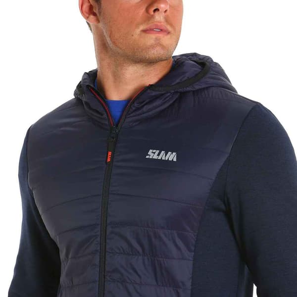 Slam Fleece Active Hood Hybrid Sininen L Mies