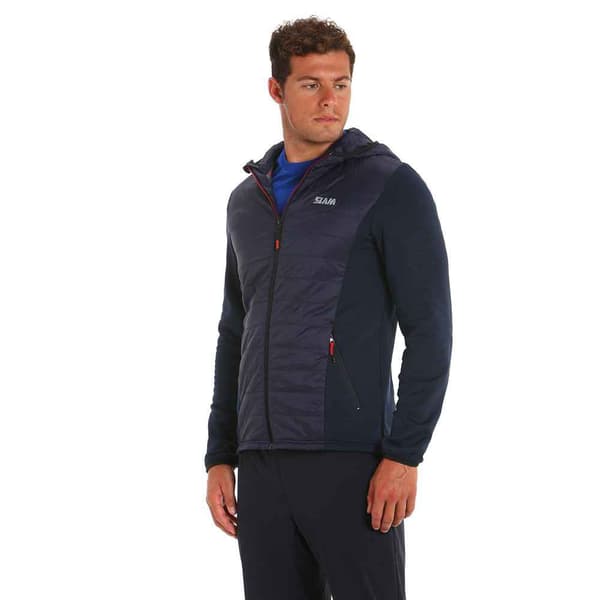 Slam Fleece Active Hood Hybrid Sininen L Mies
