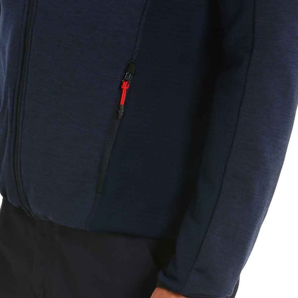 Slam Fleece Active Hood Power Str Blå XL Mand