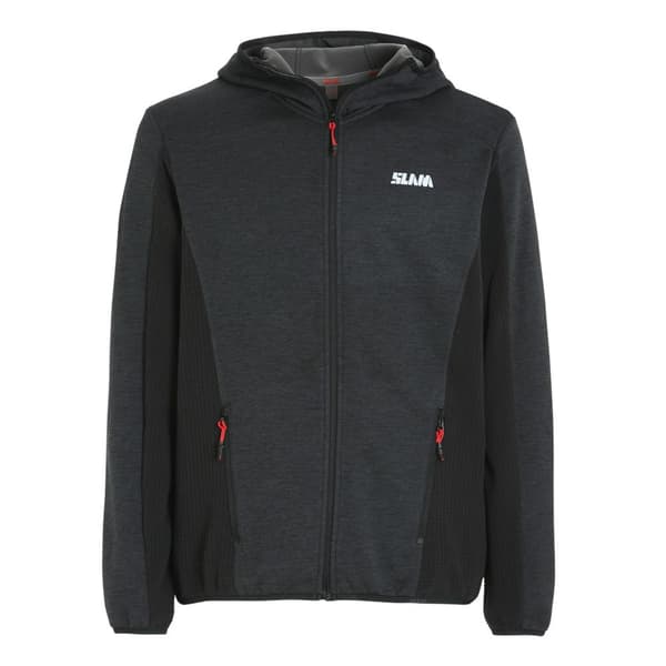 Slam Fleece Active Hood Power Str Harmaa M Mies