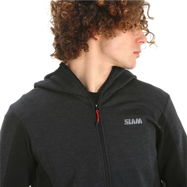 Slam Fleece Active Hood Power Str Harmaa M Mies