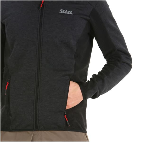 Slam Fleece Active Hood Power Str Harmaa M Mies