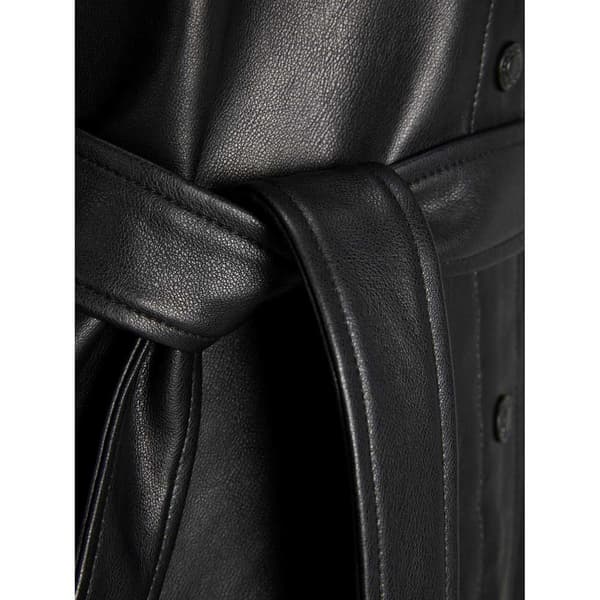 Jack & Jones Læderjakke Luna Faux Overshirt Sort S Kvinde