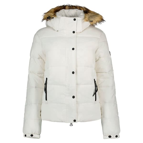 Superdry Jakke Vintage Hooded Mid Layer Short Hvid L Kvinde