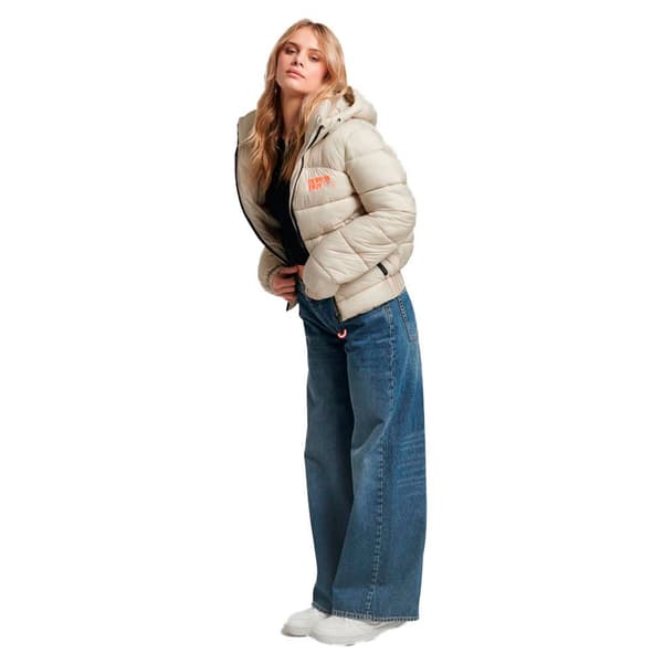 Superdry Pufferjacka Sports Beige M Kvinna