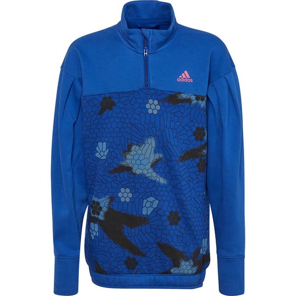 Adidas Jacka Power Loose Half-sweatshirt Blå 7-8 Years