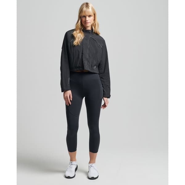 Superdry Takki Run Cropped Weatherproof Musta XS Nainen
