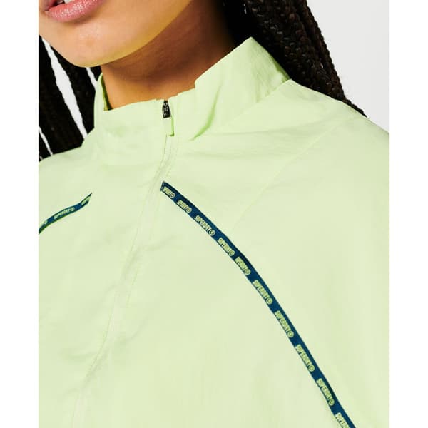 Superdry Jacka Run Cropped Weatherproof Gul S Kvinna