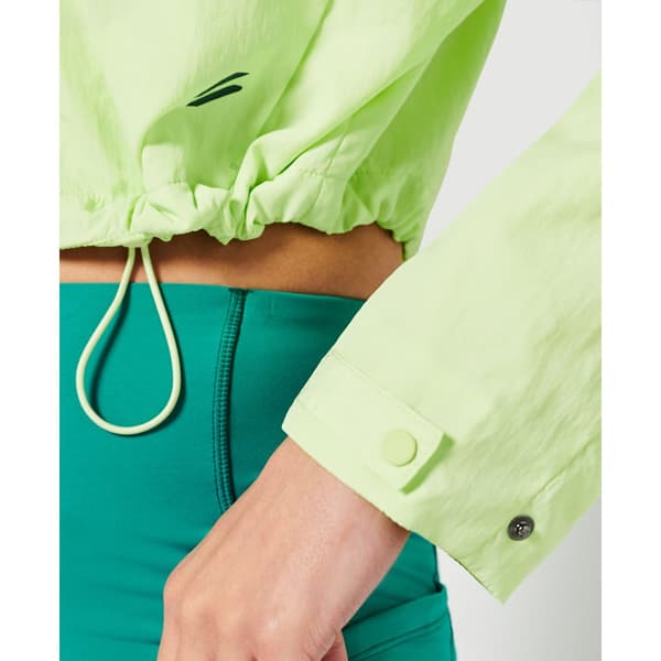 Superdry Jacka Run Cropped Weatherproof Gul S Kvinna