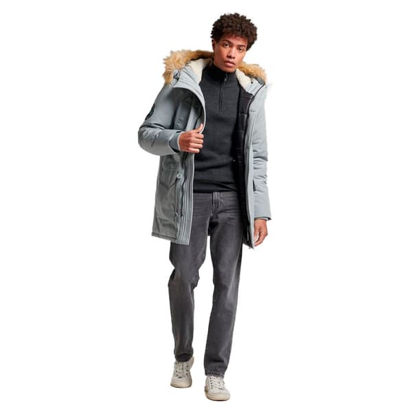 Superdry Parka Everest Faux Fur Grå M Mand