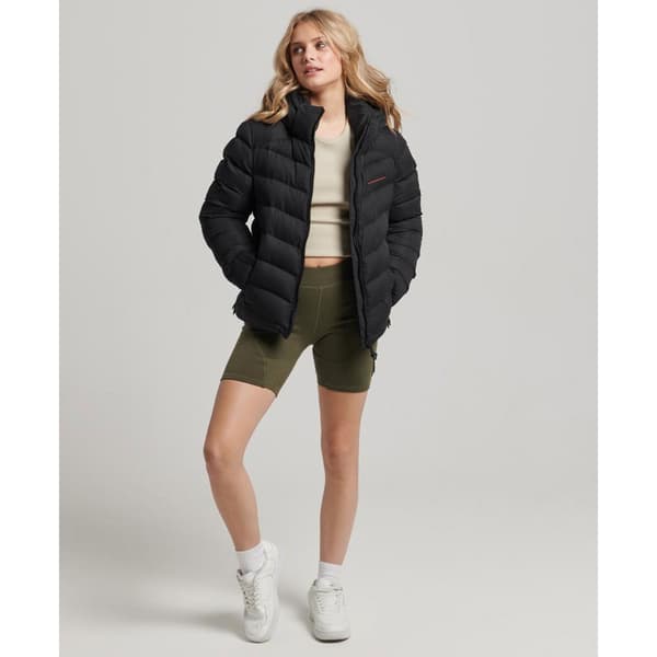 Superdry Vadderad Jacka Microfibre Svart XS Kvinna