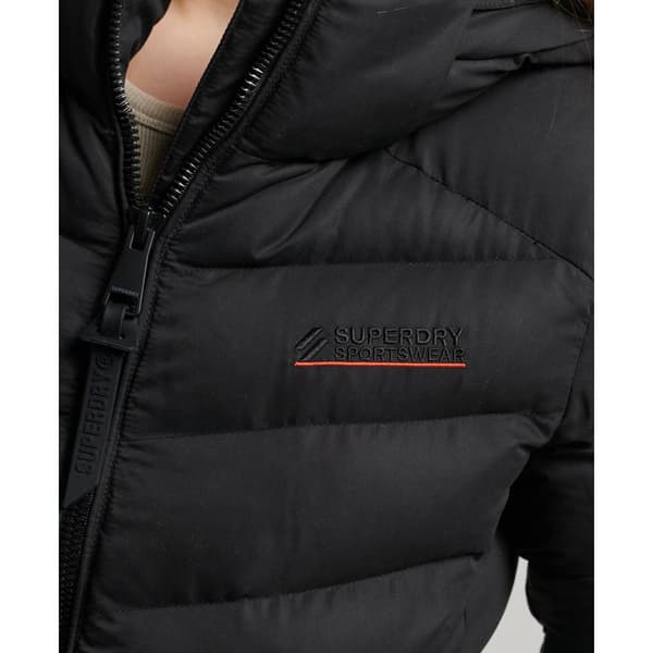 Superdry Vadderad Jacka Microfibre Svart XS Kvinna