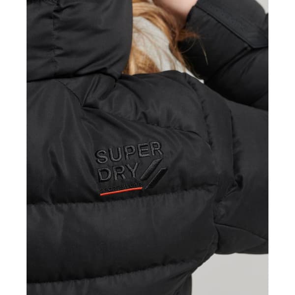 Superdry Vadderad Jacka Microfibre Svart XS Kvinna
