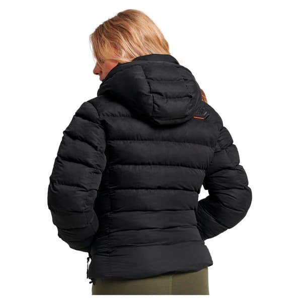 Superdry Vadderad Jacka Microfibre Svart XS Kvinna
