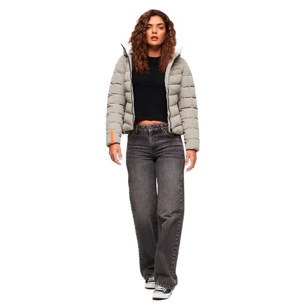 Superdry Vadderad Jacka Microfibre Beige 2XS Kvinna