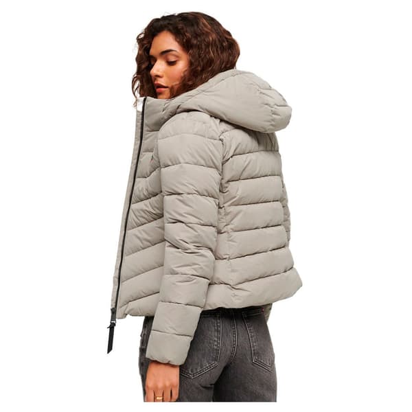Superdry Vadderad Jacka Microfibre Beige 2XS Kvinna