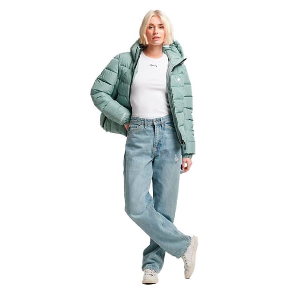 Superdry Pufferjacka Spirit Sports Grönt S Kvinna