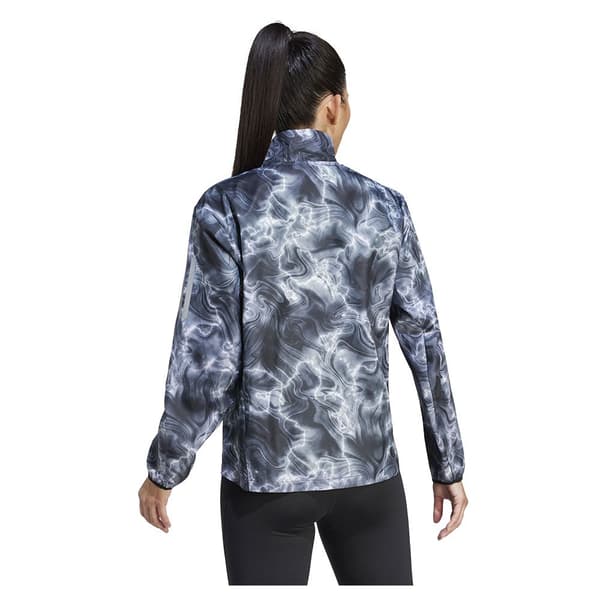 Adidas Jakke Own The Run Allover Print Windbreaker Grå S Kvinde