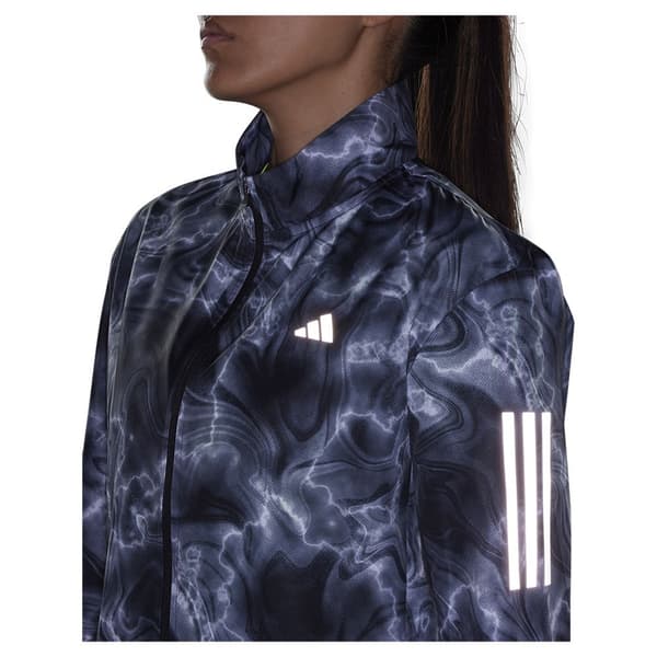 Adidas Jakke Own The Run Allover Print Windbreaker Grå S Kvinde