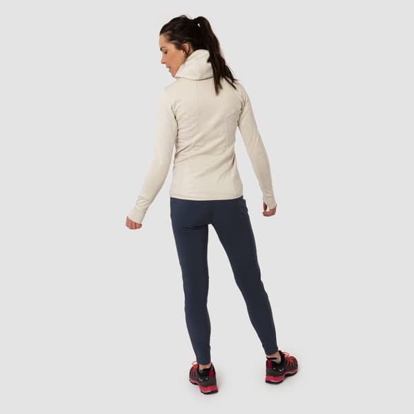Salewa Fleece Med Huva Puez Hybrid Polarlite Gul M Kvinna