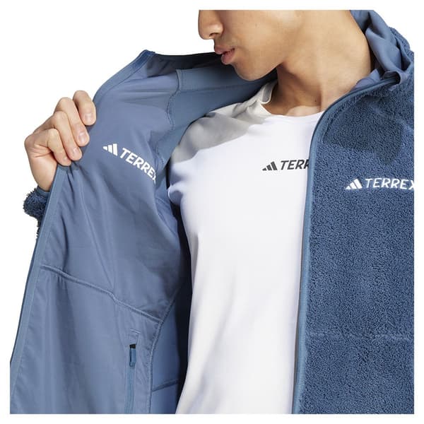 Adidas Fleece Med Fuld Lynlås Organiser Techrock Reversible High-pile-fleece Blå L Mand