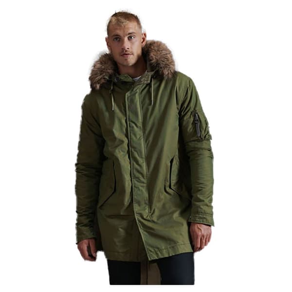 Superdry Jakke Service Fur Trim Grøn XS Mand