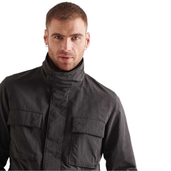 Superdry Jacka Ripstop 4 Pocket Svart S Man