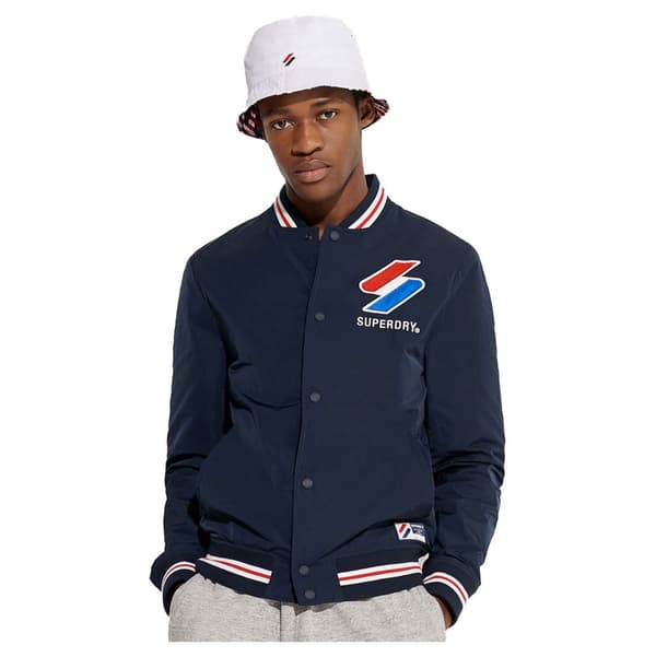 Superdry Jacka Nylon Varsity Blå M Man