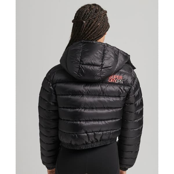 Superdry Takki Code Lwt Crop Sport Padded Musta L Nainen