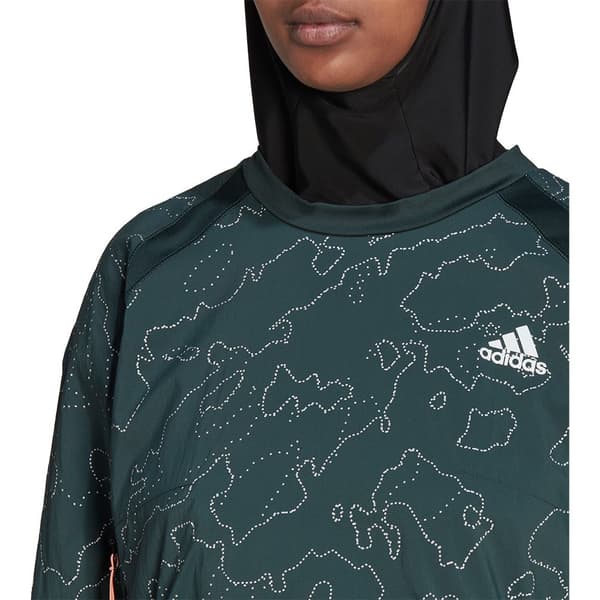 Adidas Jacka Xcity Cover Up Grönt M Kvinna