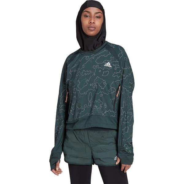 Adidas Jacka Xcity Cover Up Grönt M Kvinna