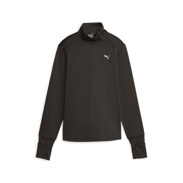 Puma Halv Lynlås Fleece Run Micro Sort XS Kvinde