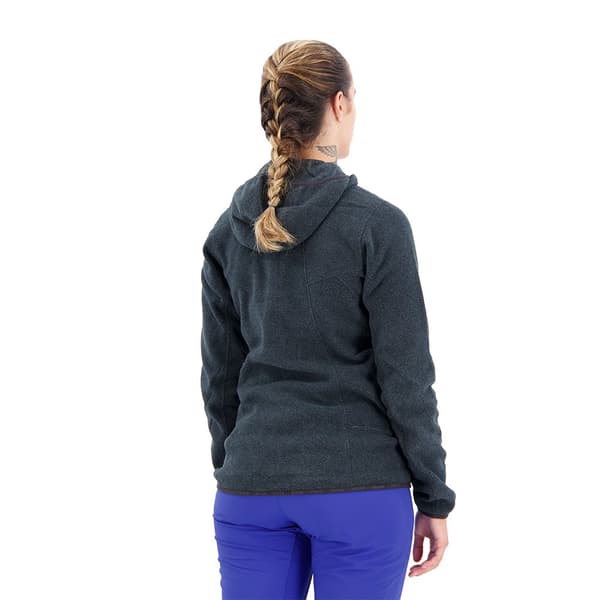 Salewa Fleece Med Hætte Nuvolo Polarlite Sort S Kvinde