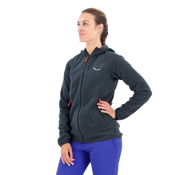 Salewa Fleece Med Hætte Nuvolo Polarlite Sort XL Kvinde