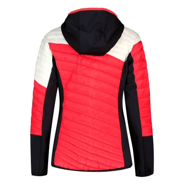 Cmp Jakke Hybrid Fix Hood 32z4526 Rød M Kvinde