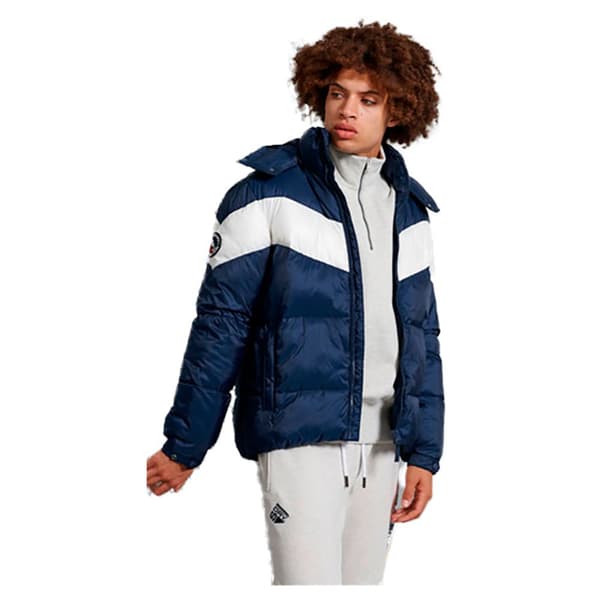 Superdry Vadderad Jacka Stratus Blå M Man