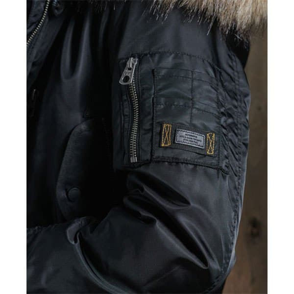 Superdry Jacka Nylon Flight Bomber Svart XS Kvinna