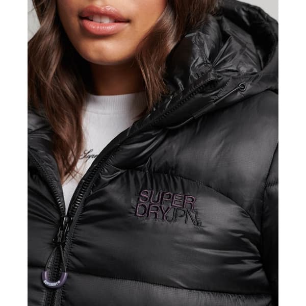 Superdry Puffer Jakke Sports Sort XS Kvinde