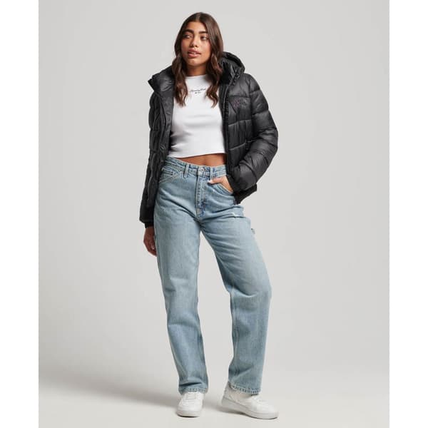 Superdry Puffer Jakke Sports Sort XS Kvinde