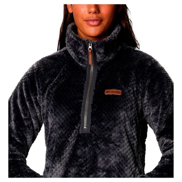 Columbia Halv Lynlås Fleece Fire Side™ Sherpa Sort XL Kvinde