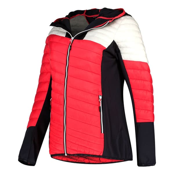 Cmp Jakke Hybrid Fix Hood 32z4526 Rød L Kvinde